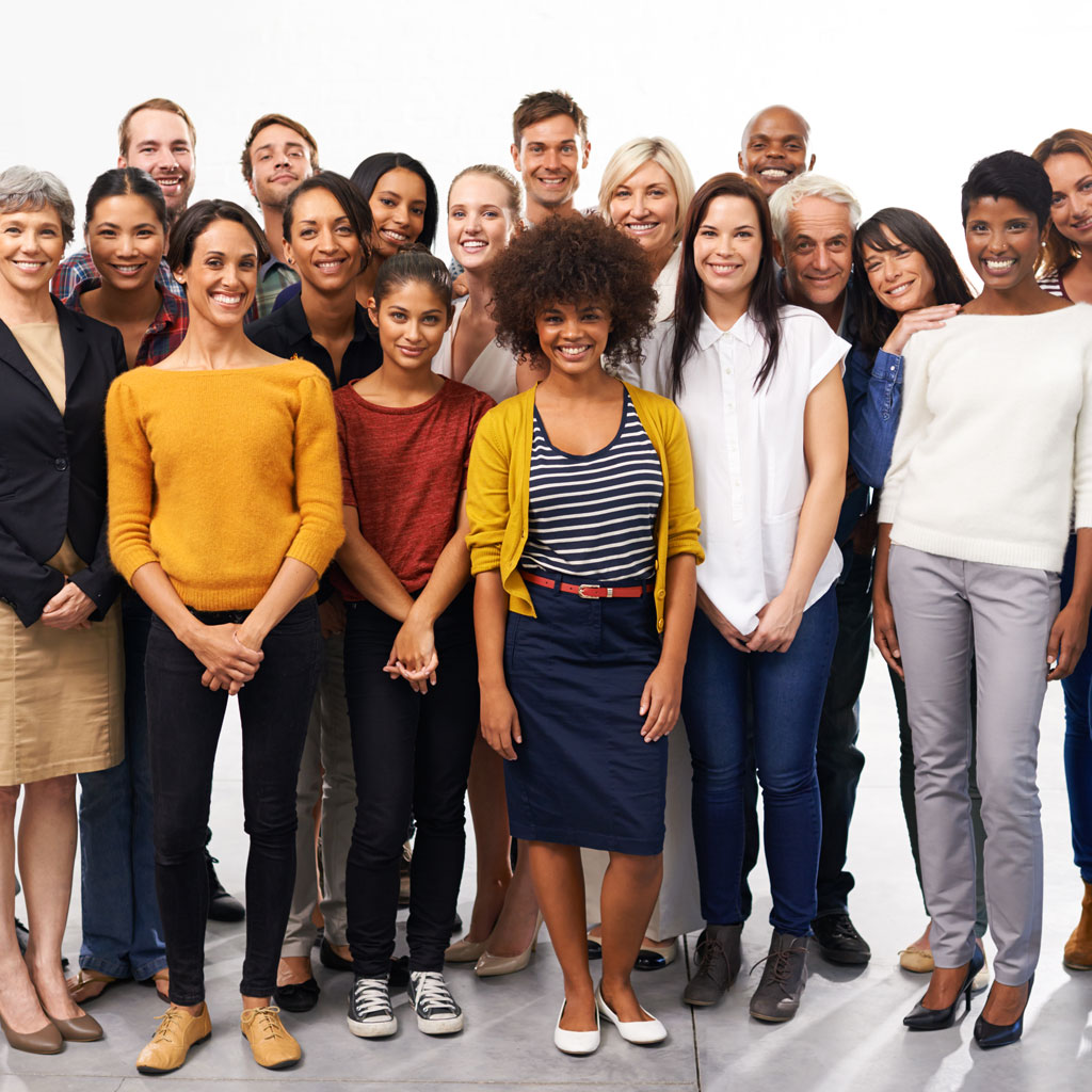 a group of multi-ethnic people learning languages at an inlingua center