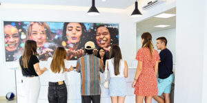 Learners at the reception of inlingua Malta