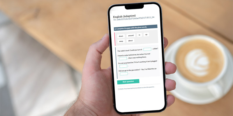 Screenshot inlingua placement test