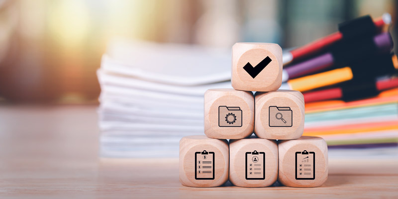 Motivation depends on the right level, shown with cubes, exams in the background