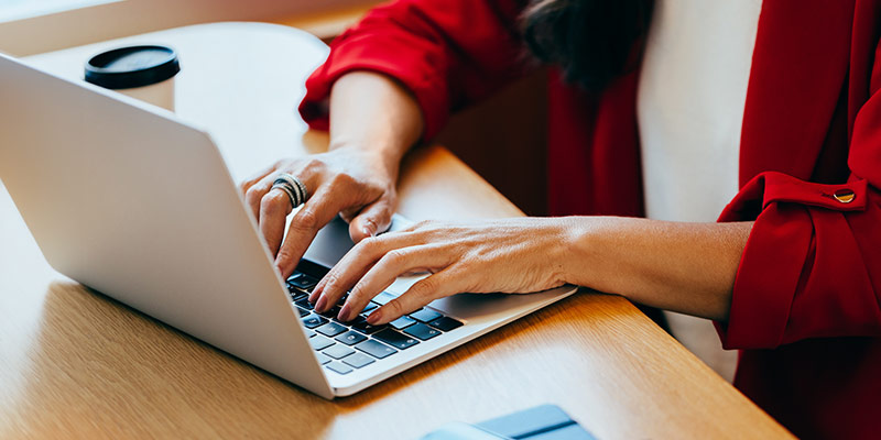 Learner beginning a successful language learning journey with an online placement test