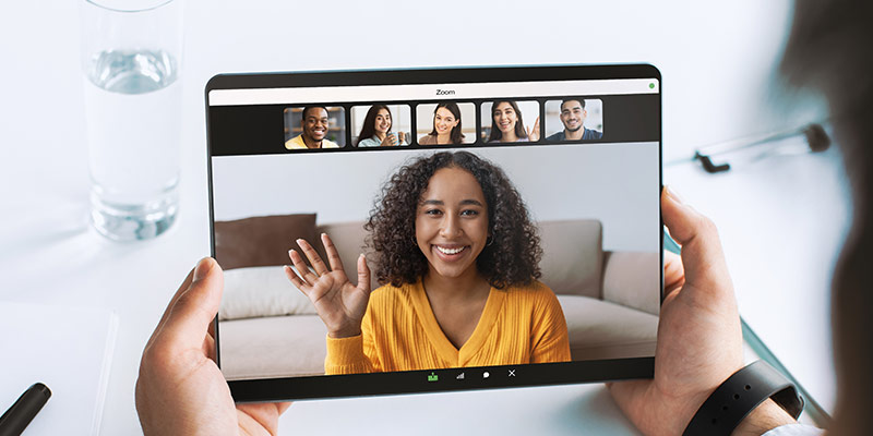 Virtual classroom of inlingua with live trainers and other learners