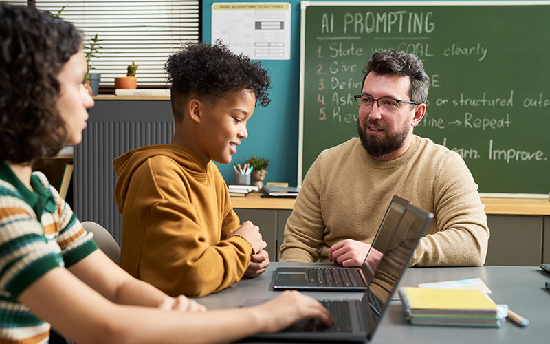 Language trainer combining AI-supported learning with personalized instruction during an interactive language lesson