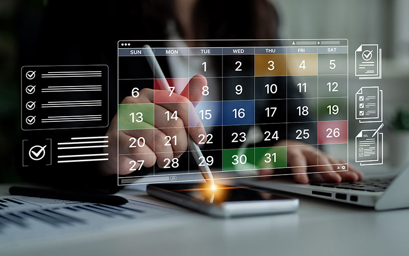 Online calendar and task planner supporting effective language study management